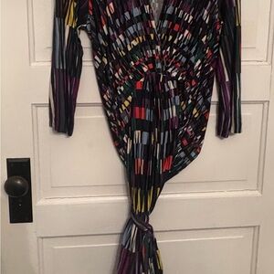 Multicolor Patterned Women's Dress